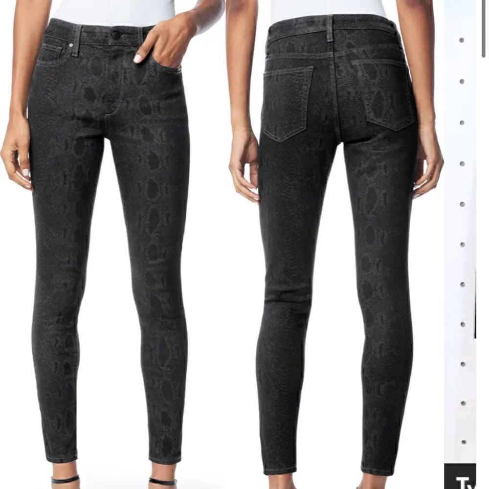 NEW JOE’S JEANS Black Snakeskin Skinny Jeans